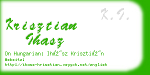 krisztian ihasz business card